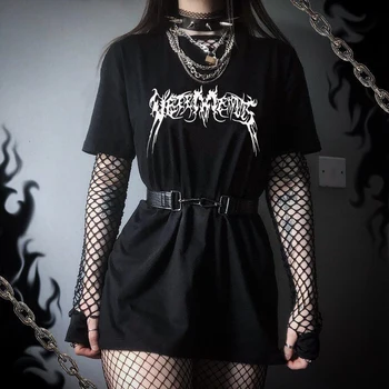 женские футболки, готическая темная уличная одежда, женская одежда в стиле панк, сексуальные винтажные повседневные топы с надписью Harajuku с коротким рукавом, футболки в стиле хип-хоп