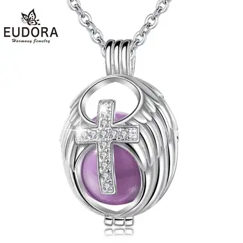Ожерелье для беременных Eudora 18 мм bola со звуком ожерелье для беременных bola в виде крыла с медальоном в клетку с фианитами для женщин K384