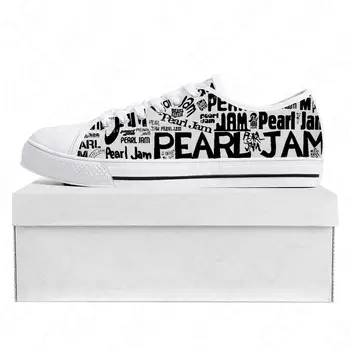 Pearl Jam Rock Band Высококачественные Кроссовки с низким верхом Мужские Женские Подростковые парусиновые Кроссовки Prode Повседневная Обувь для пары На заказ