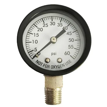 Манометр диаметром 0-60 фунтов на квадратный дюйм, 50 мм, Измеритель давления топлива, воздушного компрессора, тестер гидравлического давления, Манометр, измеритель давления