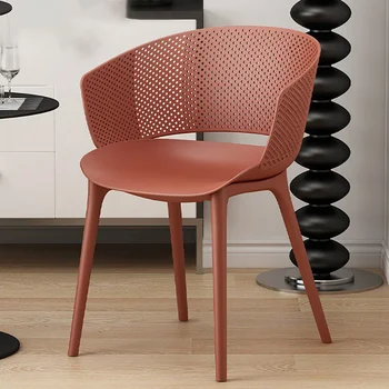 Пластиковые Обеденные стулья для патио Современный Удобный Эргономичный Дизайн шезлонга Для спальни Мобильные Стулья для обеденного стола Sedie Da Pranzo