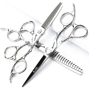 6-дюймовый комбинированный набор персонализированных ножниц Для парикмахерской, Плоские ножницы для парикмахерской, набор тонких зубчатых ножниц