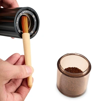 Щетка для чистки кофемолки с деревянной ручкой, ручная щетка для подметания, инструмент для чистки кофейного порошка для кафе дома