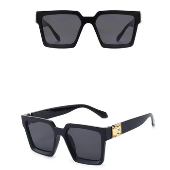 Модные женские Квадратные Солнцезащитные очки Унисекс, женские очки с выпученными глазами, Винтажные Брендовые Дизайнерские Солнцезащитные очки большого размера UV400