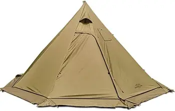 Легкая Горячая Палатка Tipi на 3 Человека с Огнезащитными Дымовыми Трубами, Оконные Палатки-Вигвамы для Семейного Командного Кемпинга на открытом воздухе