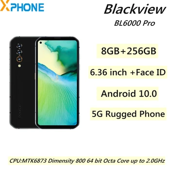 Blackview BL6000 Pro 5G Прочный Телефон 8 ГБ 256 ГБ Тройные Камеры заднего вида 5280 мАч 6,36 дюймов Android 10,0 С поддержкой OTG NFC Смартфон