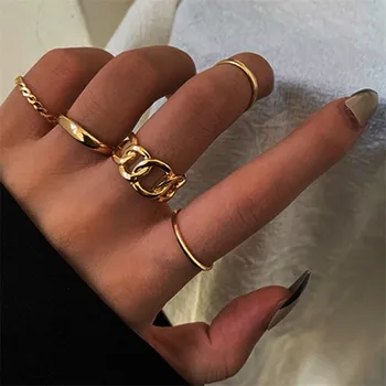 Набор обручальных колец Modyle из чешского золота, винтажные обручальные кольца с полой геометрией, ювелирные изделия
