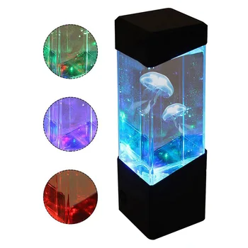 3D Светодиодный ночник Настольная лампа для спальни, лампы с медузами, меняющие цвет, настольные лампы для аквариума, декор для настенного светильника на прикроватном столике