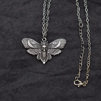 Ожерелье с подвеской в виде мотылька, ювелирное изделие, насекомое, подарок любителю природы на день рождения