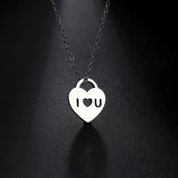 Jeshayuanh Hollow I Love You Heart Кулон, ожерелье, уникальный подарок на День Святого Валентина для женщин, колье, цепочка на шею на годовщину свадьбы