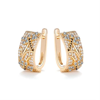 Серьги-кольца из сверкающего золота с забавным дизайном в виде стрекозы, серьги для пирсинга ушей для девушек, эффектные украшения