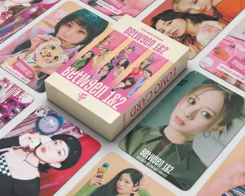 55 шт./компл. Kpop TWICE Between 1 & 2 Lomo Cards Новый Фотоальбом The Feels HD High Photocard K-pop TWICE Fans Gif