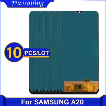 10 шт./лот для Samsung Galaxy A20 A205 SM-A205F ЖК-дисплей с сенсорным экраном, Дигитайзер для Samsung A20 A205 A205F, экран дисплея