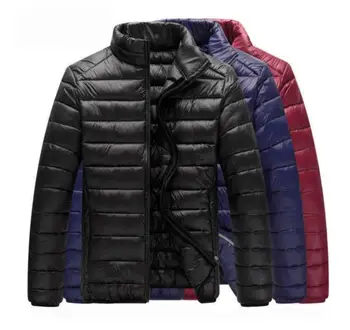 Осень и зима 2022, легкая пуховая хлопковая куртка для мужчин, короткое большое тонкое пальто