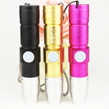 50 шт./лот 365nm 395nm УФ Перезаряжаемый USB фонарик для обнаружения флуоресцентных агентов Фиолетовый факел