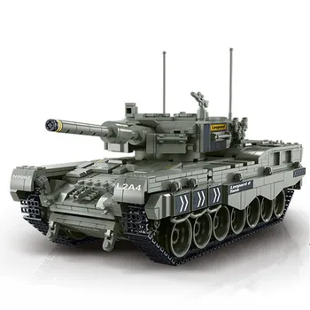 2022 Военная Армия Мировая Война WW2 SWAT Полицейские Солдаты Leopard 2 Основная Боевая Модель Танка Строительный Блок Кирпичи Детские Игрушки