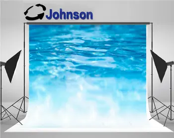 Сине-белый фон для фотографий с водой в бассейне, высококачественная компьютерная печать, фон для фотостудии