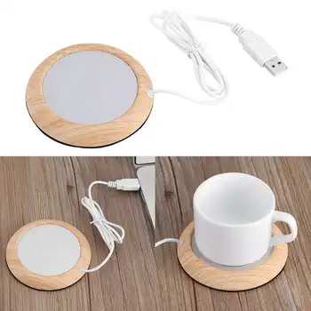 5 В USB Подогреватель чашек из древесного волокна, коврик для подогрева кружек для напитков, офисный коврик для подогрева чая и кофе, подогреватель кружек для напитков, подставка для подогрева кружек
