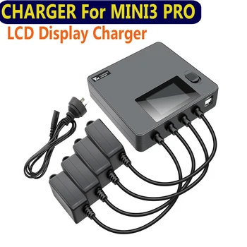 Зарядное устройство с цифровым дисплеем для Mini 3 Pro, концентратор для зарядки аккумулятора, быстрое зарядное устройство с ЖК-дисплеем USB для DJI Mini 3 Pro
