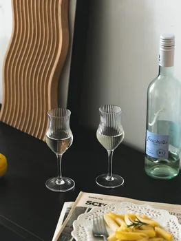 Чашка для дегустации вина, Изысканная чашка для ликера и саке, Маленький мини-бокал, круглый бытовой бокал для вина