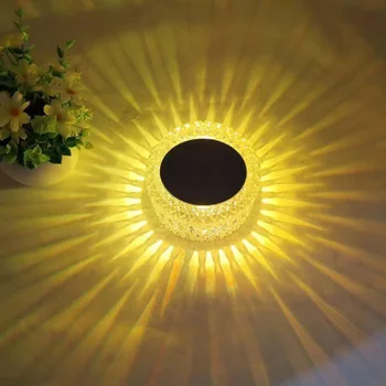 Светодиодная настольная лампа с кристаллами, прикроватная лампа в форме птичьего гнезда, проекционный ночник с сенсорным управлением, Алмазная атмосфера спальни, легкий декор