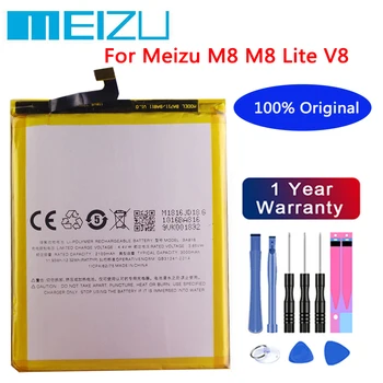 Meizu 100% Оригинальный Аккумулятор BA816 Для Meizu M8 M8 Lite V8 3200 мАч Мобильного Телефона Высококачественный Аккумулятор Bateria + Инструменты