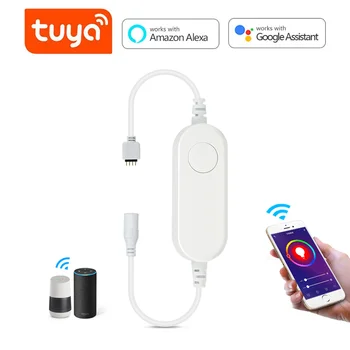 Tuya WIFI LED Strip RGB контроллер DC5V 12V 24V Беспроводной светодиодный контроллер Smart Life Работает с Alexa и Google Home