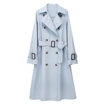 Женская одежда SuperAen в европейском и американском стиле, новинка 2023 года, модное повседневное пальто-ветровка с поясом
