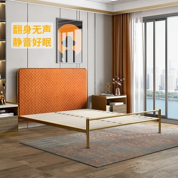 Мебель Tiantan, Легкая экстравагантная металлическая кровать, утолщающая и укрепляющая кровать, экономичная простая современная кровать