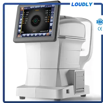 100% Новый 9-дюймовый цветной автоматический рефрактометр оптической клиники бренда Loudly с кератометром FA-100K
