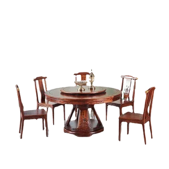 Ugyen Wood Новые китайские круглые Обеденные столы и стулья, мебель для ресторана класса люкс на вилле
