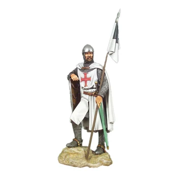Солдат из смолы 1/18 90 мм, древний Рыцарь-тамплиер (1150), модель подставки для воинов, В разобранном виде, Неокрашенный набор для сборки фигур