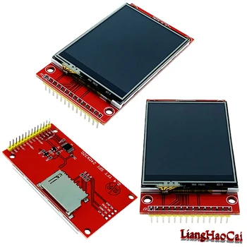 ILI9341 240320 разрешение 2,4-дюймовый SPI-модуль со слотом для SD-карты, базовая плата адаптера печатной платы с шагом 2,54 мм, 14-контактный 16-битный RGB 65K