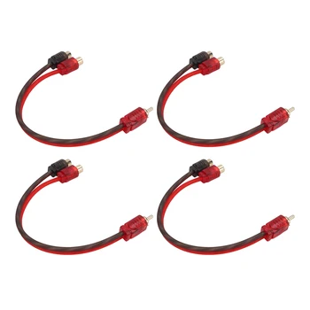   Шнур 4 упаковки Y-образный кабель-разветвитель шумоподавление Отличное качество звука от 1 штекера до 2 штекеров для автомобильной акустической системы
