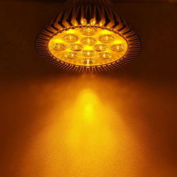 12 Вт / 24 Вт Желтая 585 нм ~ 590 нм светодиодная лампа PAR38 Точечная лампа для аквариума с лечебными растениями E26 E27