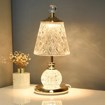 Настольная лампа для спальни прикроватная лампа luxury sense онлайн знаменитость высокого качества прикроватная тумбочка для главной спальни хрустальная настольная лампа