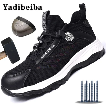 Защитная обувь Мужская Женская Рабочая обувь Кроссовки Обувь со стальным носком Рабочие ботинки Противоударная Неразрушаемая обувь Дышащие защитные ботинки
