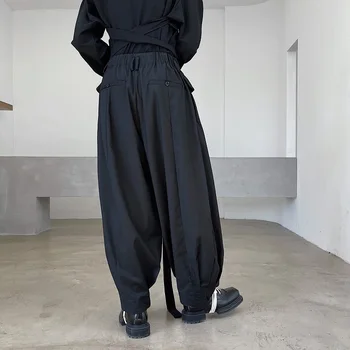 2021 Весна-лето, черные свободные брюки в корейском стиле, мужские повседневные свободные брюки wild, мужские, размер M-XL