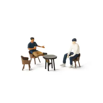 Набор миниатюрных фигурок 1/64, стул и стол, мини-макет сцены для архитектуры модельного поезда, модели коллекций проектов 