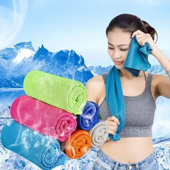 Спортивное полотенце из микрофибры, быстроохлаждающее ледяное полотенце для лица, Быстросохнущие пляжные полотенца, летние полотенца для мгновенного охлаждения для фитнеса, йоги