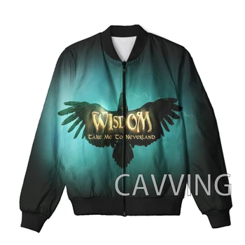 Новые модные женские/мужские куртки-бомберы с 3D принтом Wisdom Band на молнии, мужские пальто, мужские куртки на молнии