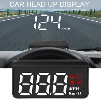 F11 Охранная сигнализация OBD2 GPS Двухсистемный автомобильный головной дисплей 3,5-дюймовый Спидометр температуры воды и масла Диагностический ЖК-экран Smart HUD
