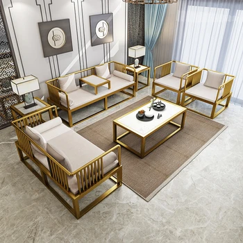 Новый диван Tieyi в китайском стиле, журнальный столик, современная простая имитация массива дерева, мебель для приемной в стиле дзен