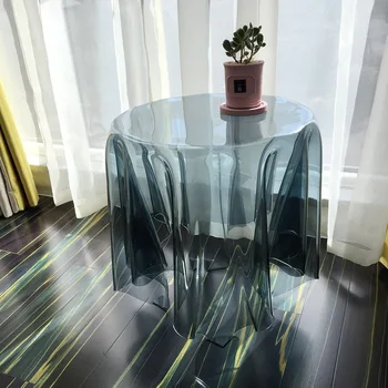 Акриловый Прозрачный журнальный столик Nordic Creative Crystal Magic round Table Простой диван Угловой столик Приставной столик