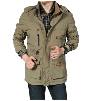 Осенняя мужская повседневная куртка с капюшоном, уличные армейские куртки, быстросохнущее альпинистское пальто на молнии, свободная одежда очень большого размера