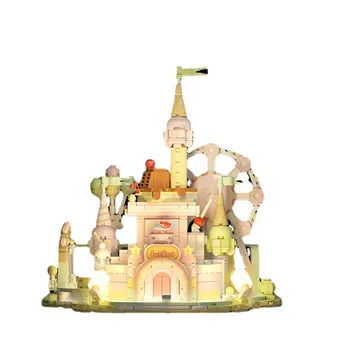 2022 Городское творчество Вид на улицу Десертный рай Колесо Обозрения MOC Модель Строительные блоки Кирпичи Детские Игрушки для детей