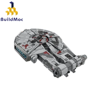 BuildMoc Строительные блоки Транспортный космический корабль YT-2400 Грузовой набор Space Wars Истребитель Кирпичи Игрушки для детей Подарок на день рождения малышу