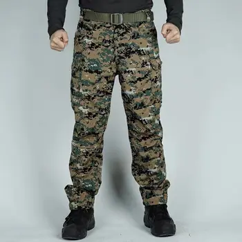Тактические брюки Весенне-осенние мужские камуфляжные брюки спецназа, рабочие брюки, осенние уличные брюки с несколькими мешками, износостойкие