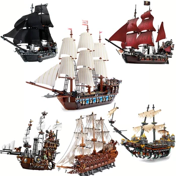 Флагманский Пиратский Имперский корабль Black Pearl Silent Mary, совместимый с 10210 70810 4184 4195 71042 Игрушки из строительных блоков