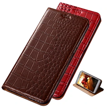 Магнитная сумка для телефона из натуральной кожи крокодиловой кожи для Xiaomi Redmi K20 Pro/Xiaomi Redmi K20, чехол для телефона с держателем для карт, чехол-книжка